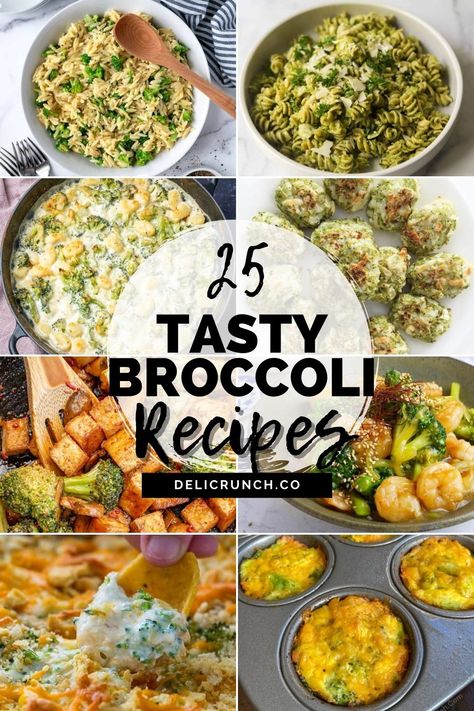 a collage of broccoli recipes Fun Broccoli Recipes, Lunches With Broccoli, Healthy Dinners With Broccoli, Broccoflower Recipe, Dinner Recipes With Broccoli, Recipes Using Broccoli, Meals With Broccoli, What To Do With Broccoli, Fresh Broccoli Recipes