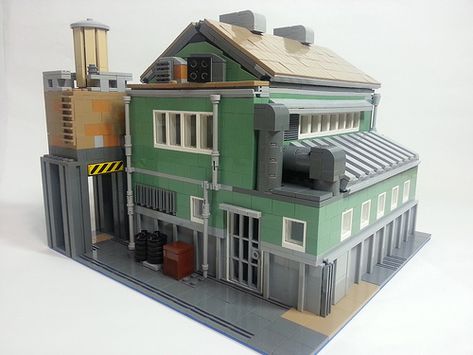 edguy factory | LEE YOUNG | Flickr Lego Factory, Lego Hacks, Cool Lego Ideas, Lego Modular Buildings, Lego Moc Ideas, Lego City Ideas, Lego House Ideas, Lego Building Techniques, Lego Creator Sets