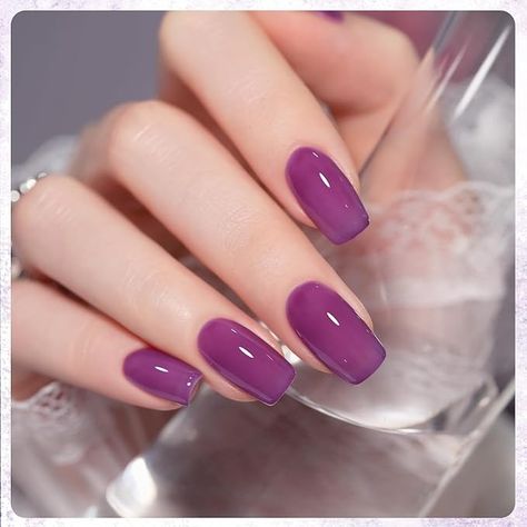 Amazon.com : GAOY Purple Grape Jelly Gel Nail Polish Set, 6 Transparent Colors Sheer White Pink Gel Nail Kit for Salon Gel Manicure and Nail Art DIY at Home : Beauty & Personal Care Jelly Manicure, Jelly Gel Nail Polish, Turkey Nails, Pink Gel, Grape Jelly, Gel Nail Kit, Nail Polish Set, Gel Nail Polish Set, Jelly Nails