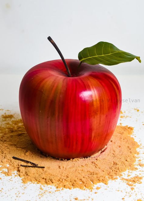 My first post here apple cream cake by JeyadraVijayselvan Apple Shaped Cake, Apple Cake Design, Apple Cake Decoration, Apple Theme Birthday Cake, Apple Design Cake, Apple Themed Cake, Apple Themed Cake Ideas, Apple Decorated Cake, Apple Birthday Cake