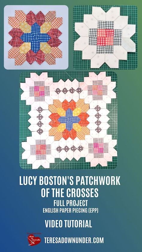 Patchwork Of The Crosses Ideas, Patchwork Of The Crosses Quilt, Epp Shapes, Hand Towels Diy, Lucy Boston Quilt, Epp Quilt, Patchwork Of The Crosses, Beginners Cross Stitch, Cross Stitch For Beginners