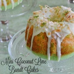 http://www.ladybehindthecurtain.com/behind-the-curtain-dessert-challenge-mini-coconut-lime-bundt-cakes/ Tropic Vacation, Lime Bundt Cake, Coconut Lime Cake, Coconut Bundt Cake, Mini Bundt Cakes Recipes, Mini Bundt, Lime Cake, Mini Bundt Cakes, Honey Buns