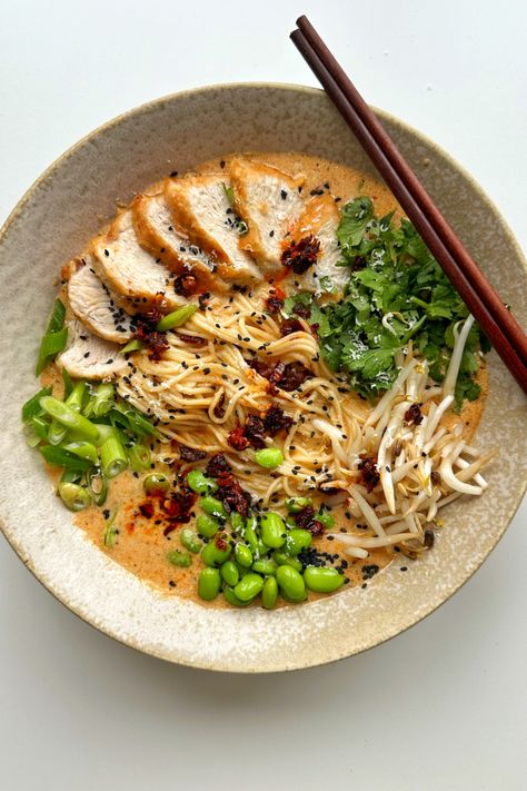 Marry Me Chicken Ramen - Myriad Recipes Private Chef Meals, Chicken Healthy Recipes, Chicken Ramen Recipe, Chicken Ramen, Marry Me Chicken, Ramen Recipe, Ramen Recipes, God Mat, Private Chef