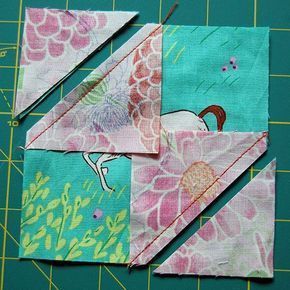 Today we’re going to cover a basic quilt block: the Diamond in a Square. The traditional way would have you cut a diamond and four triangle pieces, but we have an easier method for foolproof… Colchas Quilting, Basic Quilt, Quick Quilt, Quilt Modernen, Half Square Triangle Quilts, Jelly Rolls, Quilt Block Tutorial, Triangle Quilt, Creation Couture