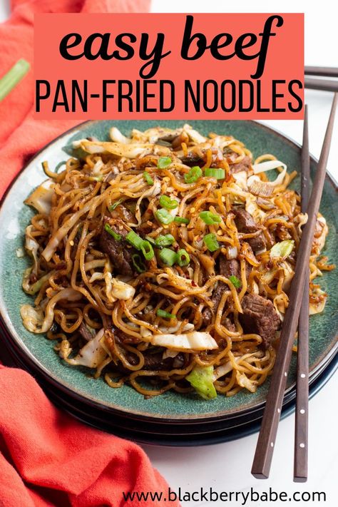 Pan Noodles Recipe, Take Out At Home, Easy Beef Stir Fry, Beef Noodle Stir Fry, Noodles Stir Fry, Fried Noodles Recipe, Pan Fried Noodles, Beef Noodles, Healthy Ground Beef