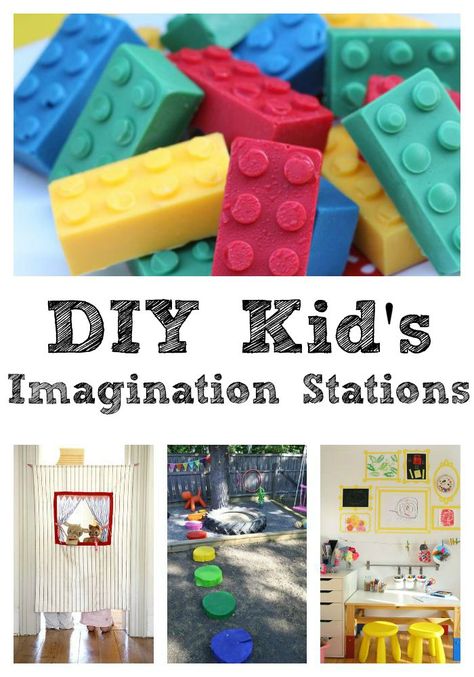 According to Einstein, imagination is more important than knowledge. His reasoning was that knowledge only encompasses what we know while imagination is everything we know, don’t know, and anything in between. For a child, imagination is one of the most important factors in shaping his or her view of the world. Pretend play helps … Imagination Station, Kids Imagination, Mom Diy, Indoor Fun, Organization Kids, Sippy Cup, Craft Activities For Kids, Toddler Preschool, Imaginative Play