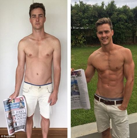 How one man transformed his body from skinny to ripped 6 Month Transformation, Body Recomposition, Habit Formation, Workout Body, Fitness Men, Ripped Body, Male Fitness, Behavior Change, Men's Health