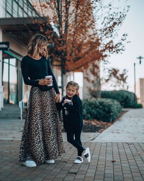 Becky Hillyard // Cella Jane on Instagram: “Mommy and me meets edgy-chic with my recent finds from @mytheresa.com. 🖤🖤 Seriously though, how cute is Sutton in those Fendi sneakers? #ad…” Cute Mom Style, Chic Mom Style, Cool Mom Outfits, Mom And Me Outfits, Cool Mom Style, Mommy Fashion, Mom Clothes, Mommy Outfits, Stylish Mom