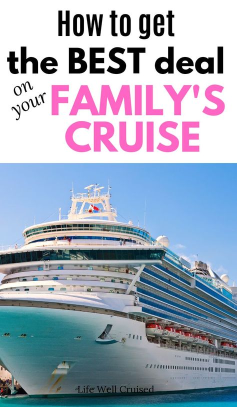 Are you planning a cruise for you and your family? Then you have to check this out. These are the best tips to save money on family travel, and get the very best cruise deal! Don't be stuck and pay more with a cruise line or travel agent - learn these insider cruise secrets before you book that cruise vacation! #familycruise #budgettravel #savemoney #cruisedeals #cruisetips #cruisetips #traveldeals #caribbeancruise #familycruiselines Best Family Cruises, Cruise Secrets, Best Cruise Deals, Best Cruise Lines, Best Cruise Ships, Cruise Planning, How To Book A Cruise, Cruise Excursions, Cruise Destinations