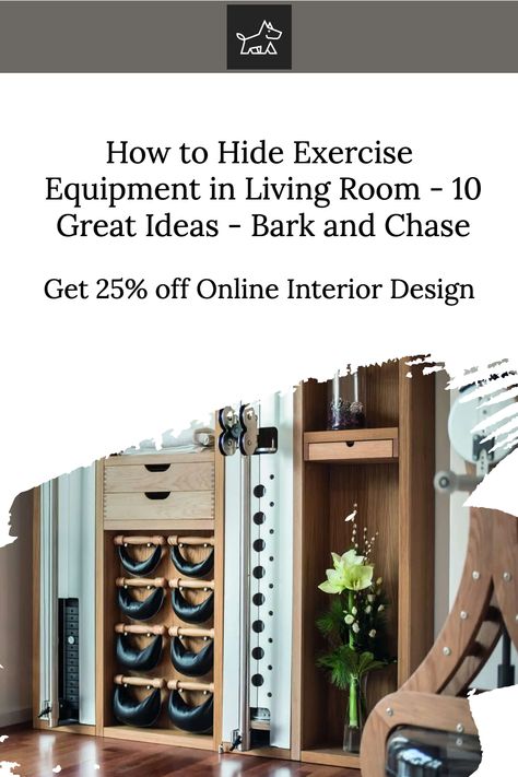 If you’re like most of us, keeping track of your fitness routine falls into the ‘maintenance’ category. You know it’s important to stay physically active, but where can you find space for all that bulky exercise equipment in your living room? Don’t worry—we’ve got 10 great ideas to help you discreetly hide away all your workout gear, so your yoga mat and weights won’t be taking up prime real estate anymore! Exercise Equipment In Living Room, Hide Exercise Equipment, Exercise Space, Workout Stations, Hiding Ugly, Physically Active, Exercise Room, Free Weights, Old Cabinets