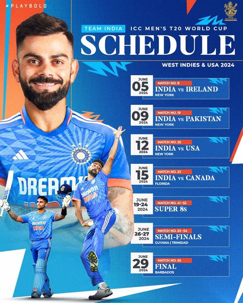 T20 World Cup 2024 Schedule, T20 World Cup 2024, Cricket Schedule, Cricket Poster, India Vs Pakistan, World Cup Teams, Photoshop Design Ideas, T20 World Cup, Sports Graphic Design