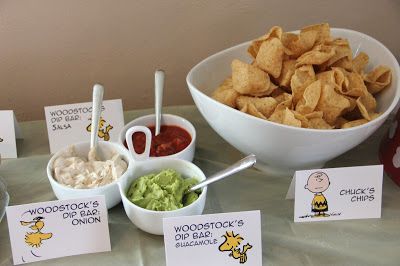 Charlie Brown Food Ideas, Charlie Brown Party Food, Charlie Brown Christmas Party Food, Charlie Brown Christmas Food Ideas, Charlie Brown Themed Food, Charlie Brown Birthday, Charlie Brown Halloween Party, Peanuts Gang Birthday Party, Christmas Food Labels