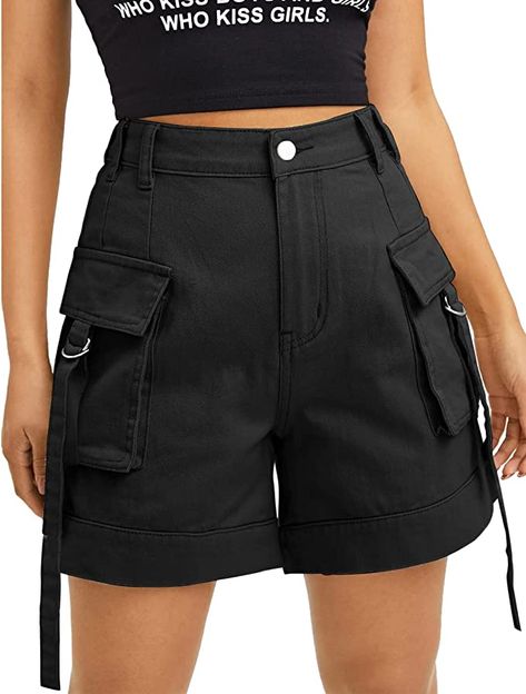 Cargo Summer High Waist Summer Shorts 95% RAYON,5%Polyester Imported Zipper closure Machine Wash Shorts for women made of high-quality fabric, wear-resistant, skin-friendly, soft and comfortable, suitable for all-day wear. XS = Dress 0-2, Bust, 31"-32.5", Waist 23"-24, Hip 31"- 34"Small = Dress 4-6, Bust,33"-35", Waist 25-26", Hips 35"-37"Medium = Dress 8-10, Bust 35-36" Waist 27-28", Hips 38-39"Large =Dress 12-14,Bust,38-40, Waist,29-31", Hips 40-42"14/16 - Bust 40"-42", Waist 33.5"-36", Hips 4 Hiking Shorts Women, Kawaii Shorts, Summer Brown, Summer Athletic, College Wear, Women Cargo Pants, Summer Shorts Denim, Summer Denim, Black High Waist