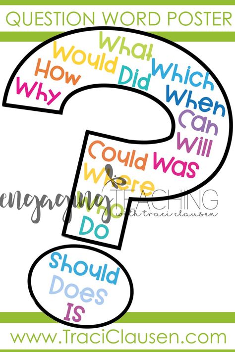 This question word poster has been a tremendous resource for my kiddos. It helps them remember the difference between a question and statement and helps them spell words they want to write in their stories and journal entries. Teaching Statement, Anchor Charts First Grade, Teaching Language, Word Poster, Kids Literacy, 2nd Grade Ela, English Grammar Worksheets, How To Teach Kids, Language Arts Elementary