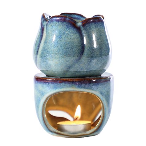 2020 New Tulips Shape Ceramic Incense Burner Aromatherapy Oil Stove Candle Oven Indoor Fragrance Tools Decorations|Incense & Incense Burners| - AliExpress Sala Yoga, Ceramic Oil Diffuser, Bedroom Decor Christmas, Candle Wax Warmer, Aroma Burner, Ceramic Oil Burner, Essential Oil Burner, Oil Warmer, Aroma Candle