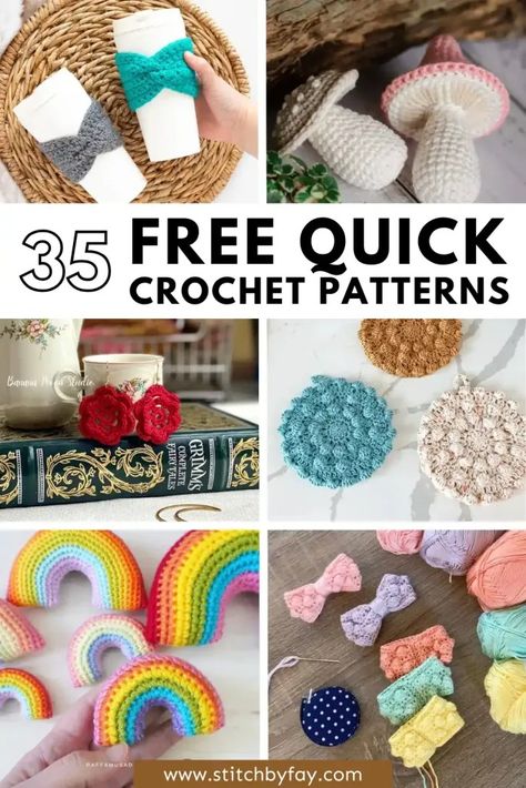 Quick Crochet Patterns Free, Small Amigurumi, Crochet Projects To Sell, Crochet Craft Fair, Creative Upcycling, Small Crochet Gifts, Quick Crochet Gifts, Easy Beginner Crochet Patterns, Crochet Project Free