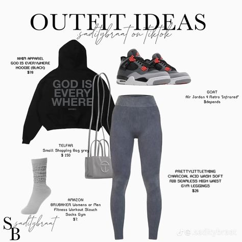 Leggings Outfit Baddie, Highschool Outfits, Cute Highschool Outfits, Outfit Baddie, Leggings Outfit, Clothing And Shoes, Leggings, Sneakers, Grey