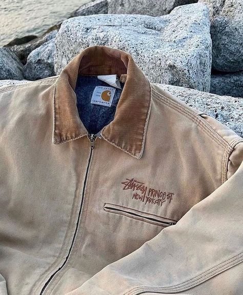 HIDDEN® on Instagram: “Vintage Carhartt by Stussy 📷: @oldstussyfornow” Hidden Ny, Brooklyn Brewery, Carhartt Jacket, March 20, Vintage Carhartt, Retro Outfits, Puma Jacket, The North Face, Work Wear