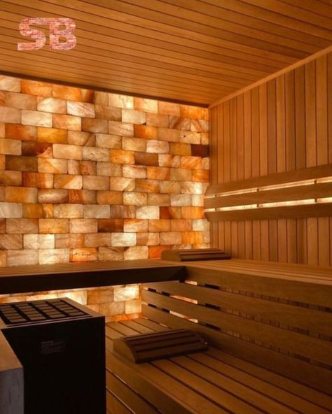 Salt Wall Sauna, Wellness Spa Design, Underground Spa, Sauna Bathroom Ideas, Himalayan Salt Wall, Salt Sauna, Spa Room Design, Himalayan Salt Cave, Future Workplace