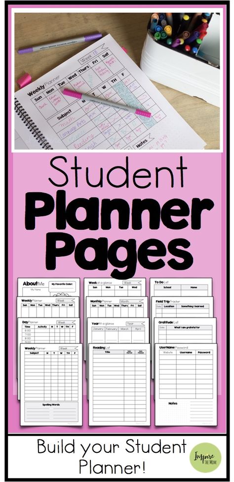 Free Student Planner, School Structure, School Planner Printables, Teacher Planning Pages, Homeschool Student Planner, Study Planner Printable Free, School Agenda, Student Weekly Planner, Planning School