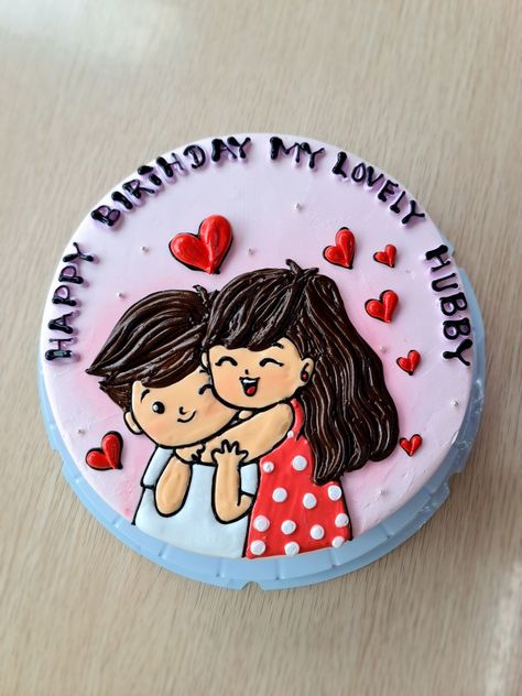 Best Cake Designs For Husband Birthday, Happy Birthday Hubby Decorations, Customised Cake For Boyfriend, Couple Cake Designs Birthday, Bday Cakes For Men Boyfriends, Cake For Couple Birthday, Husband Birthday Cakes Ideas, Birthday Cake For Male Bestie, Cake Designs For Hubby Birthday