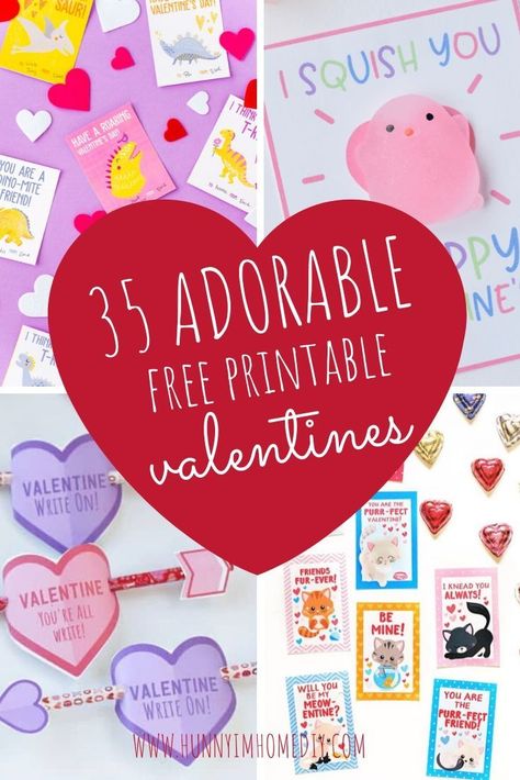 Valentines Cards For Kids, Free Valentines Day Cards, Free Printable Valentines Cards, Free Printable Valentines, School Valentine Cards, Valentine's Day Celebration, Printable Valentines Day Cards, Treat Toppers, Valentines Gift Tags