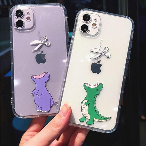 Dinosaur Couple, Couple Iphone, Couples Phone Cases, Iphone Colors, Jelly Case, Samsung Products, Apple Phone Case, All Iphones, Cartoon Dinosaur