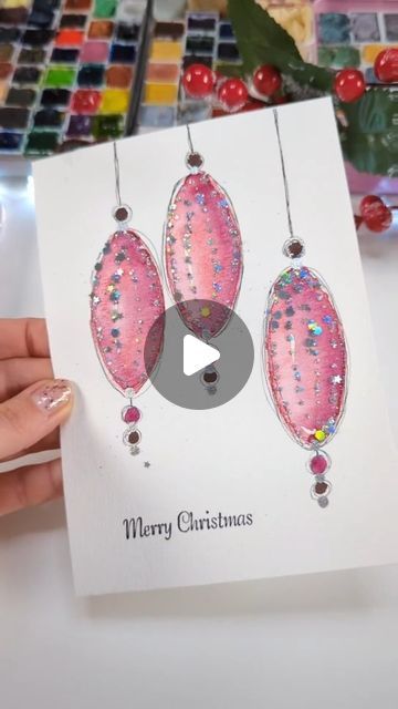 Homemade Watercolor Christmas Cards, Diy Christmas Cards Handmade Watercolor, Christmas Paintings Watercolor, Simple Christmas Drawing Ideas, Easy Christmas Watercolor, Simple Watercolor Art, Christmas Cards Handmade Watercolor, Watercolor Christmas Cards Ideas Simple, Watercolor Christmas Cards Tutorial