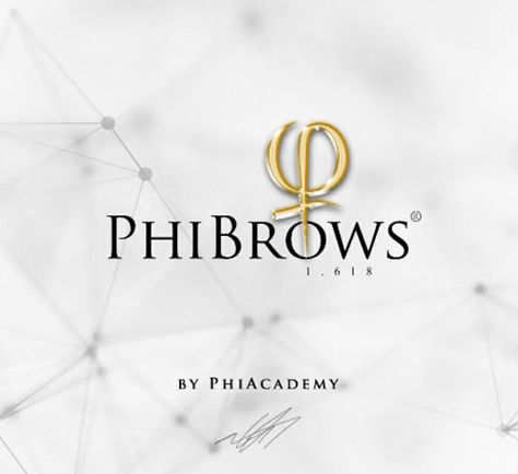 Phi Academy Logo, Phibrows Microblading Logo, Phibrows Logo, Phibrows Logo Design, Phi Academy, Phibrows Microblading, Phi Brows, Brown Living Room Decor, Academy Logo