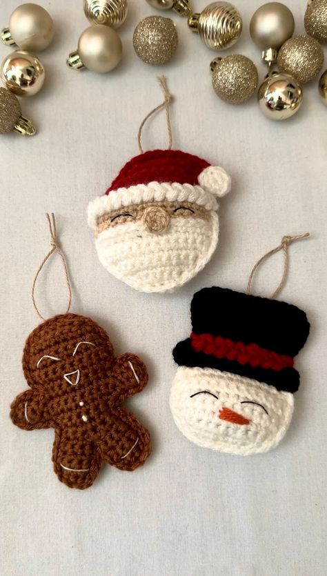 15 Easy Crochet Christmas Ornaments Ideas And Patterns For 2024 Easy Crochet Christmas Ornaments, Easy Crochet Christmas, Christmas Ornament Crochet, Crocheted Christmas Ornaments, Christmas Ornaments Ideas, Ornament Crochet, Crochet Ornament Patterns, Crochet Toys Free Patterns, Crocheted Christmas