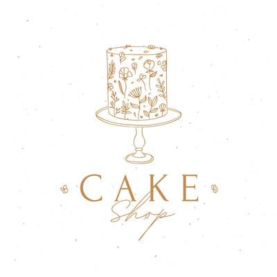 Minimal Cake, Flowers Beige, Cake With Flowers, Bakery Logo, Elegant Feminine, Cake Shop, Brand Logo, Cake, Design