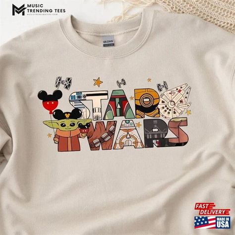 Star Wars Sweatshirt, Star Wars Outfits, Star Wars Tshirt, Star Wars Shirts, Disney Trip, Disney Trips, Star Wars, Disney, Sweatshirts