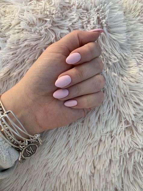 Oval Pink Nails Acrylics, Spring Almond Nails Short, Ballet Slipper Pink Nails, Ballet Pink Nails Gel, February Dip Nails Ideas, Oval Pink Nails, Ballet Pink Nails, Boston Nails, Almond Nails Pink