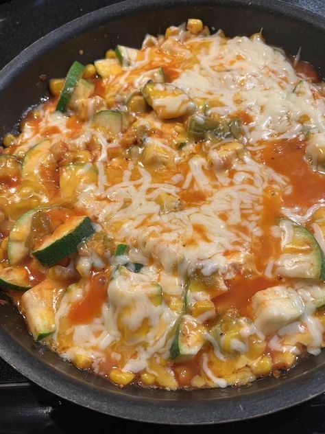 Calabacitas Con Queso - Easy DIY Recipes Easy Calabacitas Recipe, Calabasitas Mexican Recipe, Calabacitas Con Queso Recipe, Mexican Calabacitas Recipe, Calabacitas Recipe, Chihuahua Cheese, White Bean Soup Recipes, Roasted Poblano, Roast Zucchini