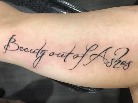 Beauty Out Of Ashes Tattoo, Ashes Tattoo Ideas, Beauty For Ashes Tattoo, Beauty From Ashes Tattoo, Beauty Out Of Ashes, Damask Tattoo, Ashes Tattoo, Resist Temptation, Beauty From Ashes