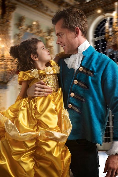 How 1 Dad Made His Girl's Disney Dreams Come True With an Epic Valentine's Day Surprise Belle Dress Up, Princess Belle Costume, Princess Photo Shoot, Belle Princess, Belle Cosplay, Belle Costume, Beauty And The Beast Party, Disney Princess Belle, Princess Photo