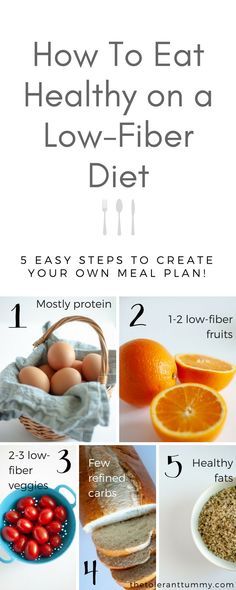 How to Eat Healthy on a Low-Fiber Diet: create your own low-fiber meal plan with this handy 5-step guide! These tips from a Registered Dietitian will help you create a healthy low-fiber plan that keeps both you and your stomach feeling your best. #IBS #lowfiber #mealplan #healthy Low Residue Diet, Low Fiber Foods, Low Fiber Diet, Fiber Fruits, How To Eat Healthy, Healthy Fiber, Cucumber Diet, Egg Diet Plan, Fiber Diet