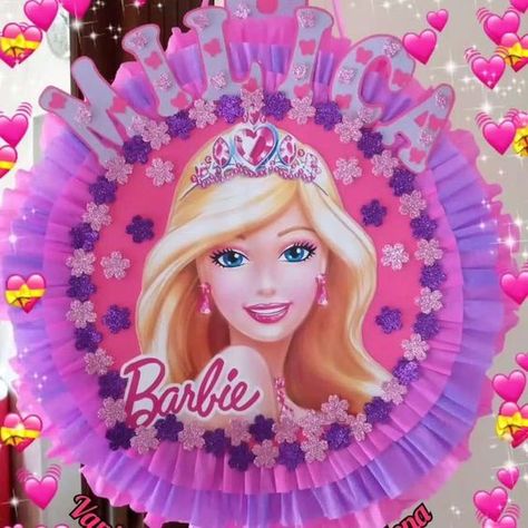 #vanjinepinjateitorteodkartona Barbie Pinata, Mermaid Pinata, Barbie Party Decorations, Piñata Ideas, Barbie Party, 8th Birthday, Birthday Parties, Diy And Crafts, Party Decorations