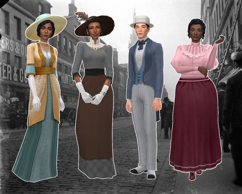 Sims 4 Cc 1910, 1910 Furniture, Sims 4 Decades Challenge Cc, Sims 4 Victorian, Sims 4 Historical Cc, Sims 4 Historical, Sims 4 Decades Challenge, 1910s Fashion, Sims 4 Cc Packs