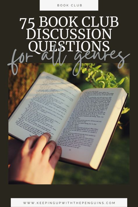 Here’s a list of book club discussion questions, whether you want to use them to spark your own conversations or just mentally prepare for your next meet-up. Book Club Genre List, Book Club Discussion Ideas, Book Club Discussion Prompts, Book Club Discussion Questions, Book Club Ideas, Book Club Discussion, Best Books List, Book Clubs, Club Ideas