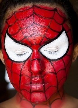 Spiderman Makeup, Maquillage Halloween Simple, Carnival Activities, Spiderman Face, Full Face Makeup, Cosplay Diy, Body Painting, Kids Costumes, Face Painting