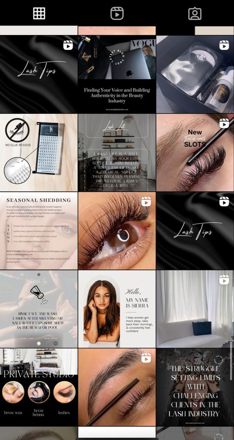 Dark femine lash business feed insp. Lash Tech Instagram Feed, Dark Feminine Instagram, Feminine Instagram Feed, Easy Lashes, Lash Content, Feminine Instagram, Instagram Feed Planner, Lash Studio, Tech Aesthetic