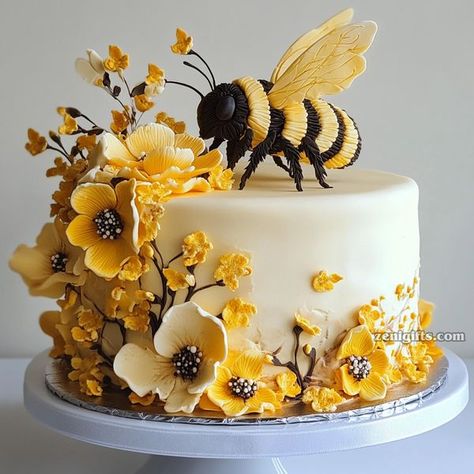 Beehive Cupcakes, Bee Birthday Cake, Bumble Bee Cake, Bee Cake, Bee Cakes, I Love Bees, Cute Cake, Fall Cakes, Fall Wedding Cakes