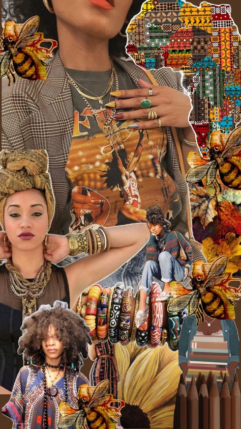 Comfy Afro Boho Aesthetic Afro Boho Fashion, Afro Boho, Boho Aesthetic, My Vibe, African American, Boho Fashion, Mood Board