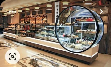 Sweets Display Counter, Display Counter Design, Cake Display Counter, Cakes Display, Cake Shop Interior, Sweets Display, Cake Shop Design, Bakery Shop Interior, Sweet Display