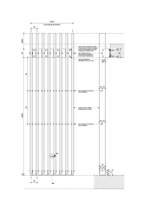 Louvers Facade Detail, Wood Louver Facade, Wood Cladding Details Drawing, Interior Construction Details, Facade Detail Architecture, Wooden Facade Detail, Timber Cladding Exterior Facades, Wood Facade Detail, Wood Details Architecture