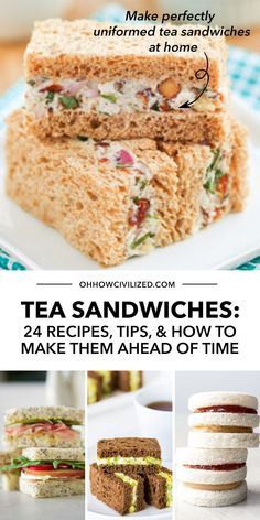 Party Sandwiches Recipes, Tea Party Sandwiches Recipes, Tea Sandwich, Tea Party Sandwiches, Tea Sandwiches Recipes, English Tea Party, Afternoon Tea Recipes, Tea Time Food, Party Sandwiches