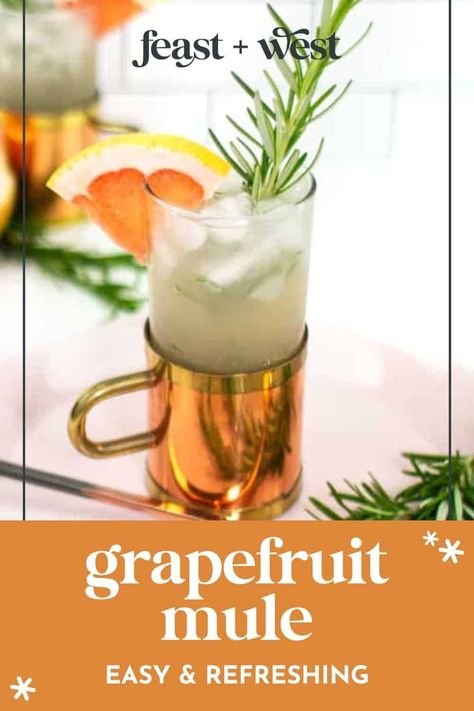 There’s something about that ginger beer and citrus combo that is absolute magic, and grapefruit is no exception. https://feastandwest.com/grapefruit-moscow-mule/ Mule Drink, Frozen Drinks Alcohol, Breakfast Cocktails, Moscow Mule Cocktail, Moscow Mule Recipe, Mule Cocktail, Sour Cocktail, Grapefruit Juice, Pink Drinks