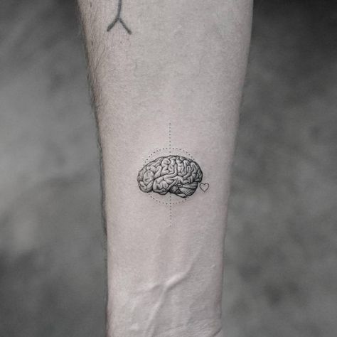 Polynesian Armband Tattoo, Skull With Brain, Psychology Tattoo, Designing Tattoos, Detailed Tattoos, Brain Tattoo, Unique Tattoos For Men, Medical Tattoo, K Tattoo