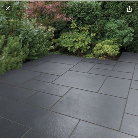 Garden Slabs, Slate Patio, Front Yard Decor, Porcelain Paving, Outdoor Paving, Patio Slabs, Garden Tiles, Garden Paving, Back Garden Design